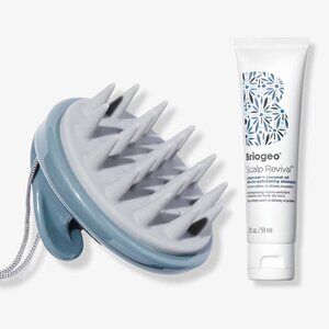 NEW Briogeo Set Scalp Revival Charcoal Shampoo and Stimulating Therapy Massager